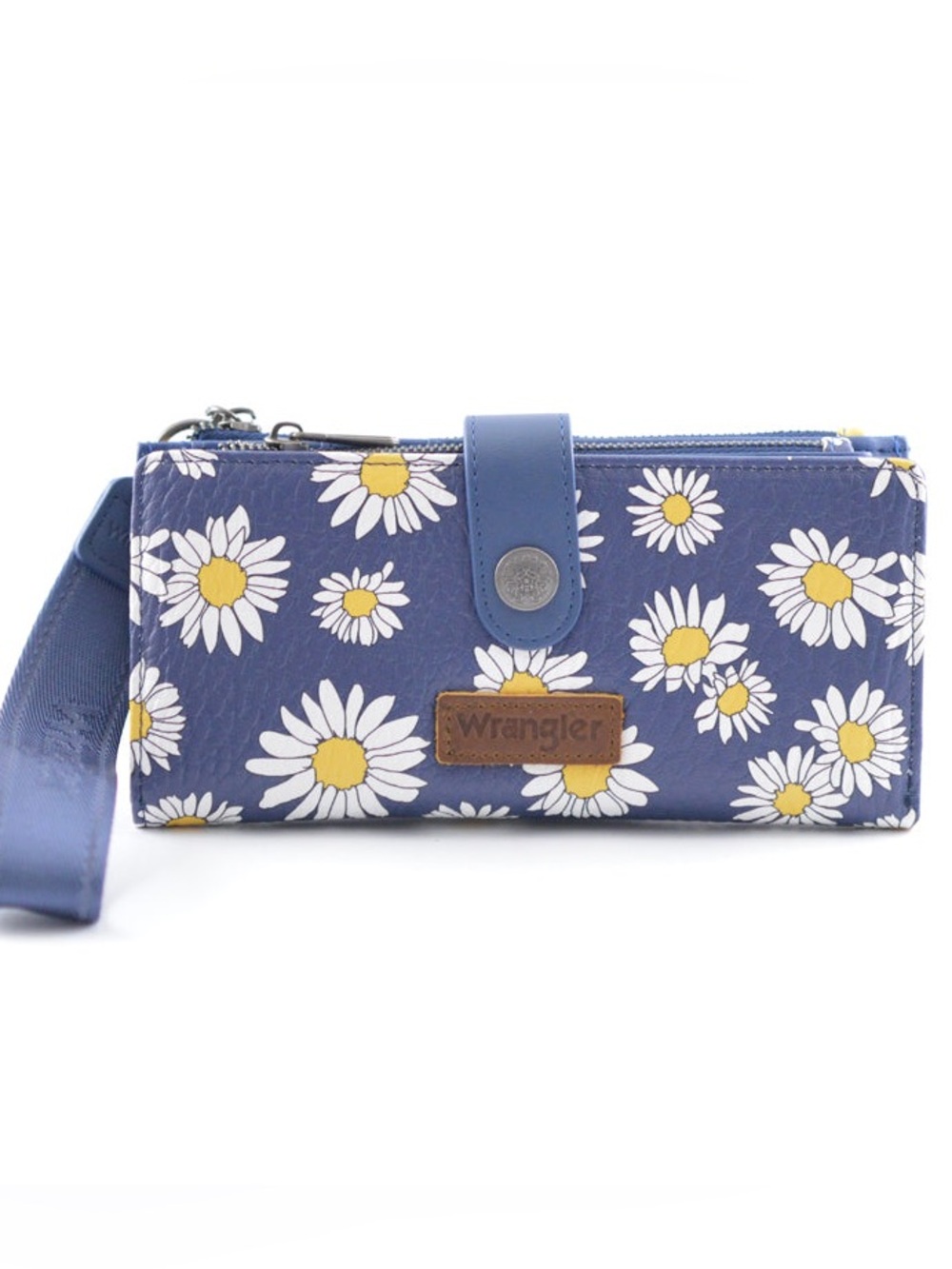 Wrangler Daisy Print Wallet Wristlet NWT Navy